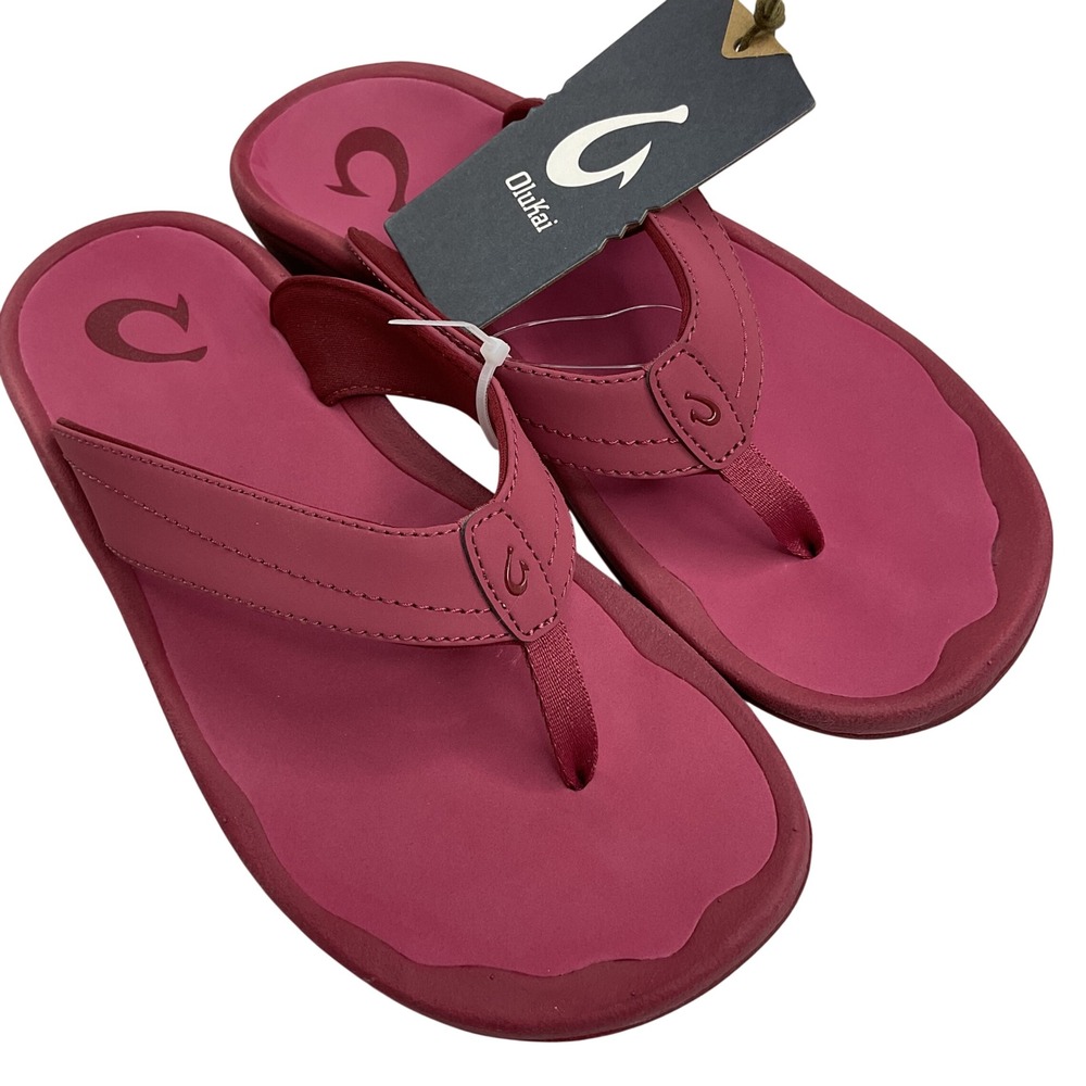 OluKai Ohana W Flip Flops Red Earth Womens 7 Sandals 20110-ASAS New